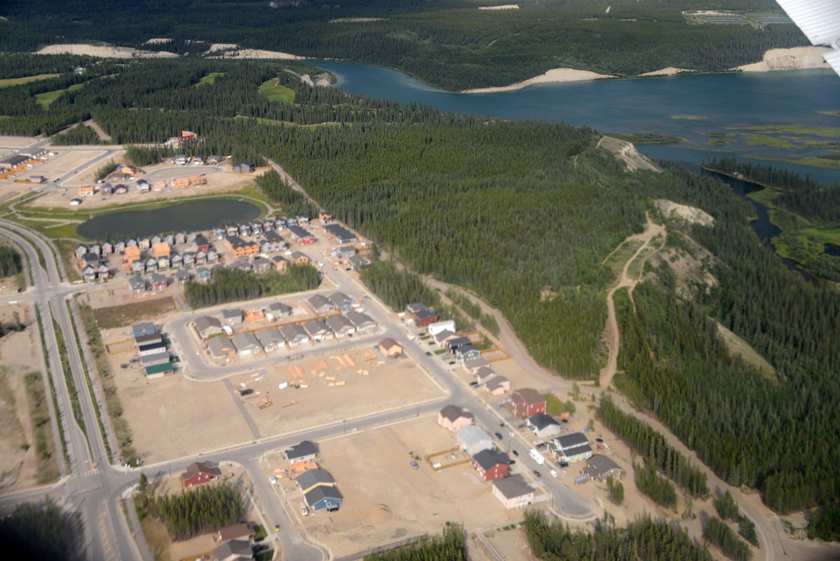 23 A New Subdivision Being Built North Of Whitehorse Yukon From Airplane With Yukon River